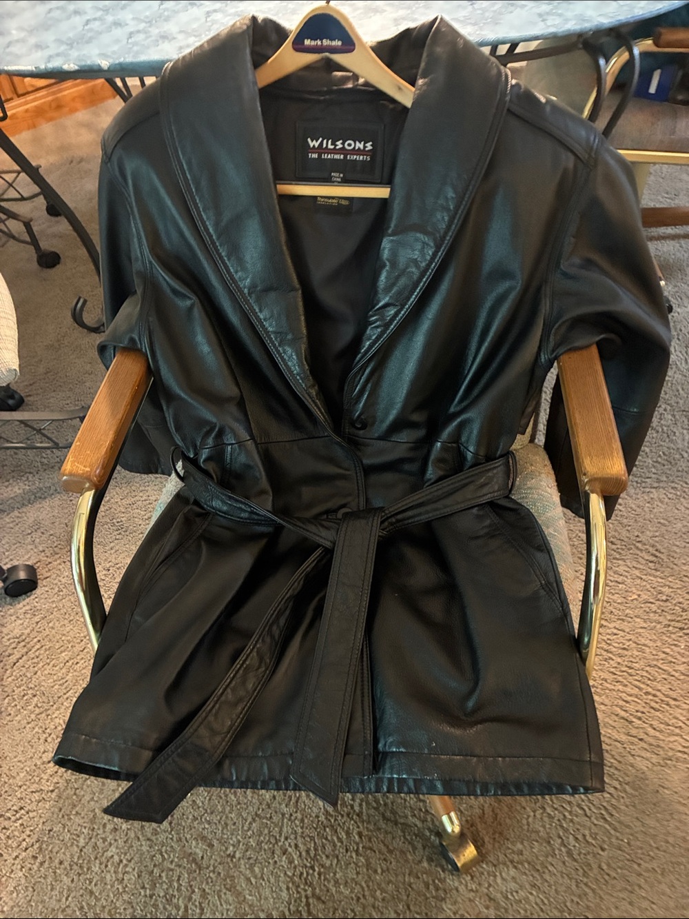 Wilson women Black Lamb skin 3/4 length Jacket zip liner size M Lamb skin goth